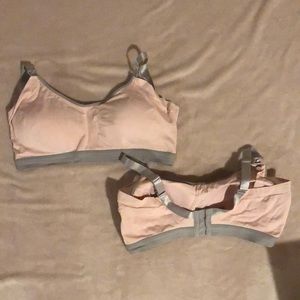 Cacique Nursing Bra- size 18/20, pink & gray